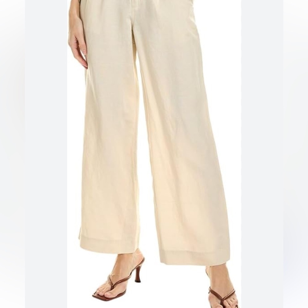 Ralph Lauren Petite Wide Leg Silk Linen Pants